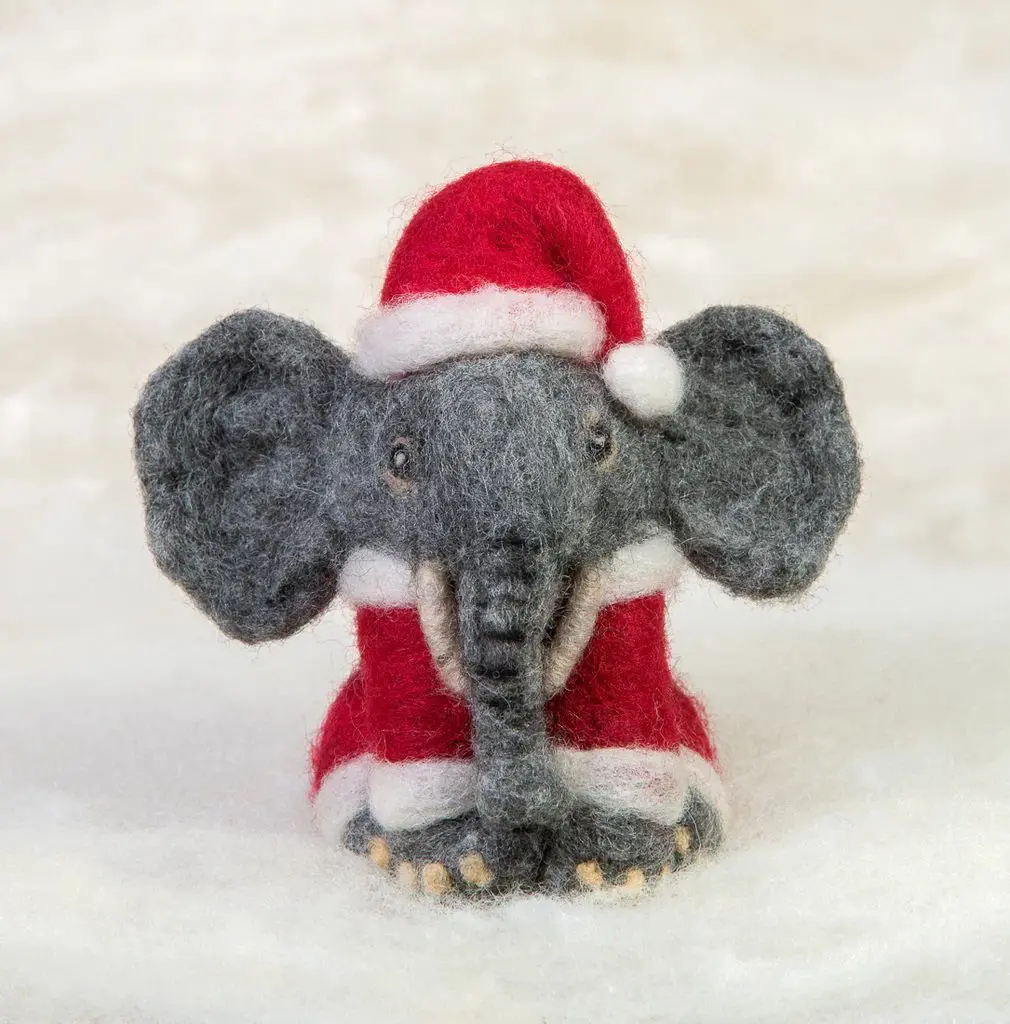 elephant with santa suite