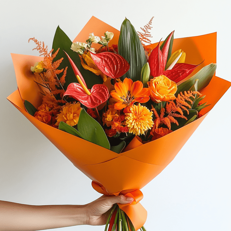 Tropical Orange Jungle Bouquet