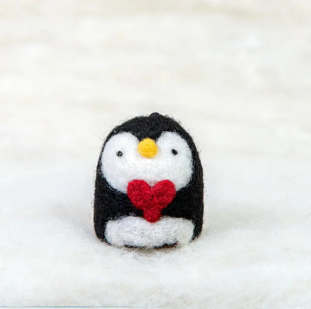 penguin with heart