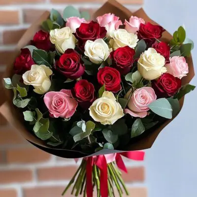 Bouquet Of Mixed Roses