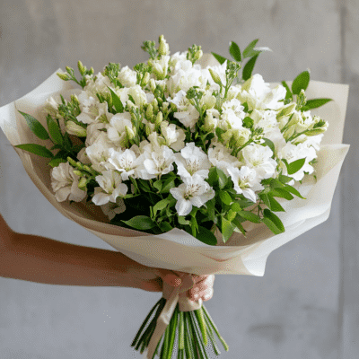merrylen a bouquet with white alstromeria v 6.1 e25eddd5 0268 4264 a8b5 eff29d4bb07d