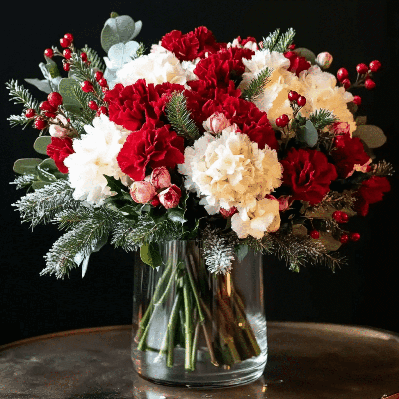 Festive Cheer Arrangement in vase Christmas