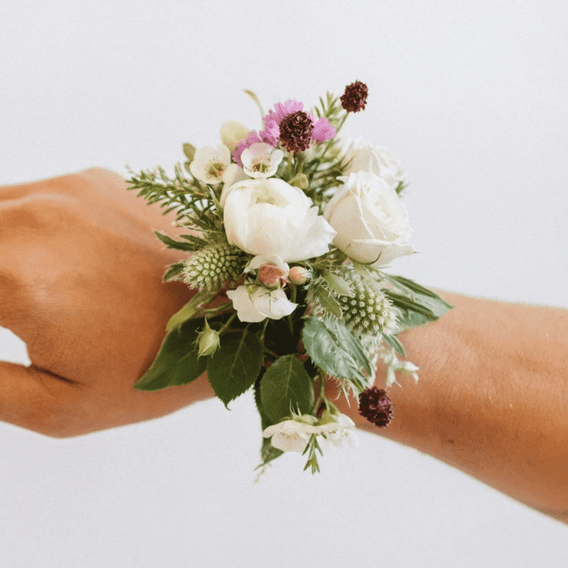 Garden Grace | Floral Bridal Wrist Bracelet |The Bloomerie