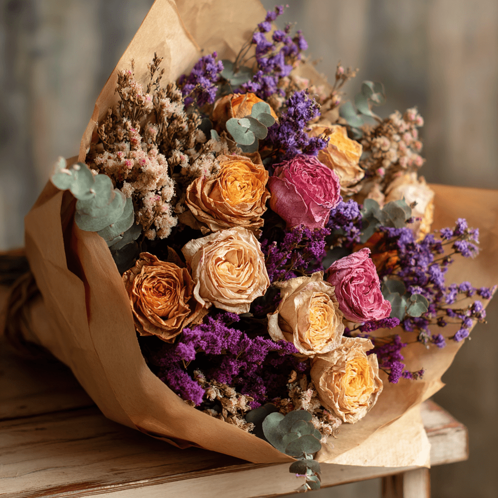 merrylen_httpss.mj.runZEkamz8PsO8_dried_roses_bouquet_with_limo_41914094-7474-4ce3-89a6-0de929f97ae6