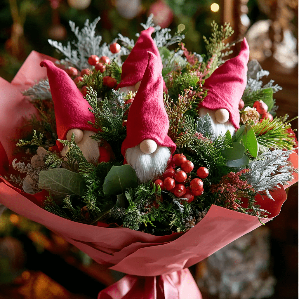 merrylen_httpss.mj.run7aNYPpu1vOQ_a_bouquet_with_Christmas_gree_5611aab1-dd38-4fee-9529-a9abe29e7c4a