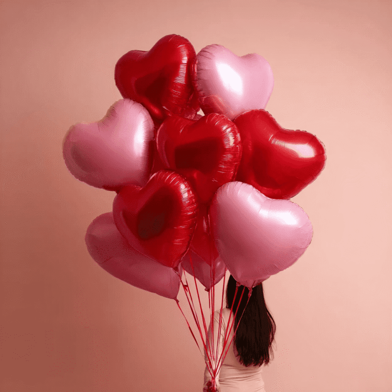 Baloons set “Red and Pink Hearts”