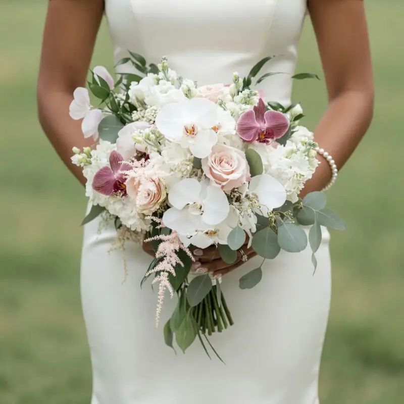Pink Wedding Bouquet Orchid Elegance