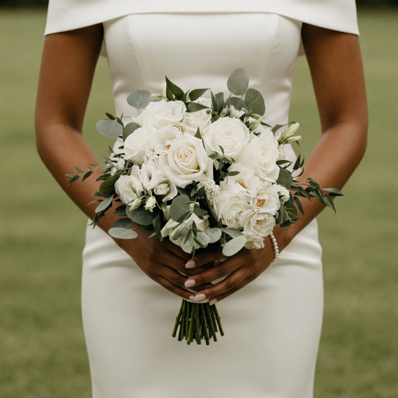 Beach Wedding Bouquets Ivory Eucalyptus Whisper