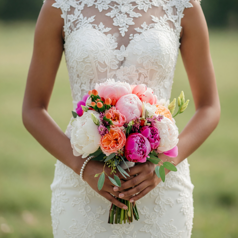 Colourful Wedding Bouquets Blush Harmony