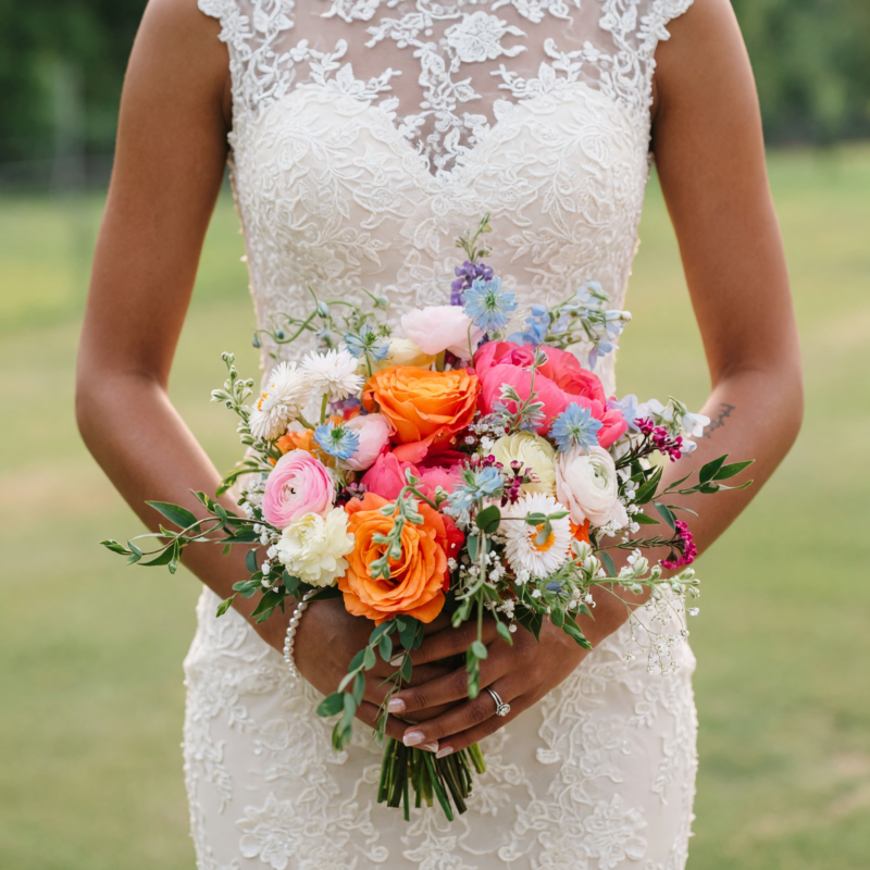 Colourful Wedding Bouquets Garden Radiance