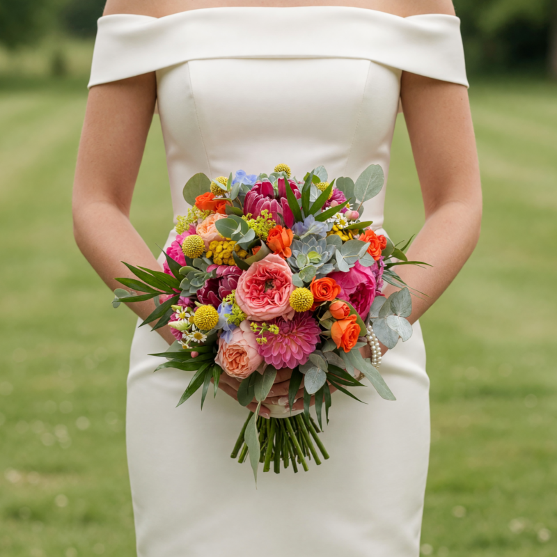 Colourful Wedding Bouquets Botanical Charm