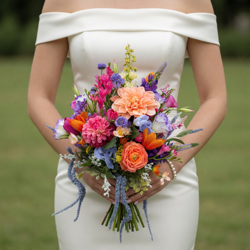 Colourful Wedding Bouquets Meadow Dreams