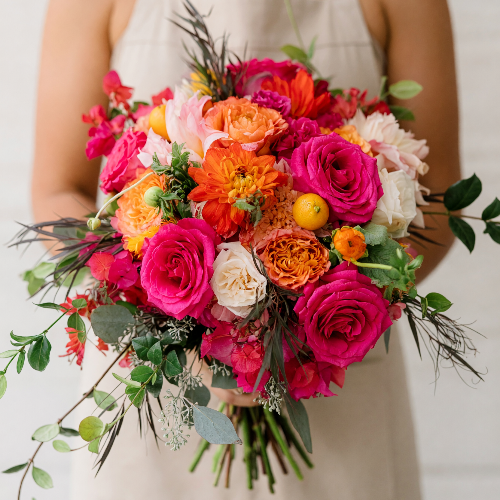 Colourful Wedding Bouquets Sunset Bloom Collection
