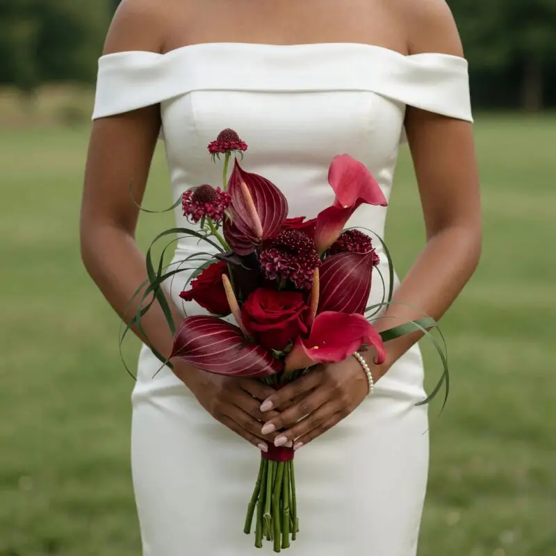 Calla Lily Wedding Bouquets Crimson Velvet Affair