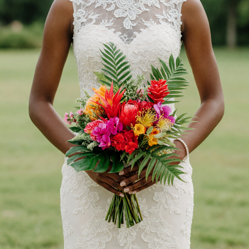 Colourful Wedding Bouquets Tropical Bliss