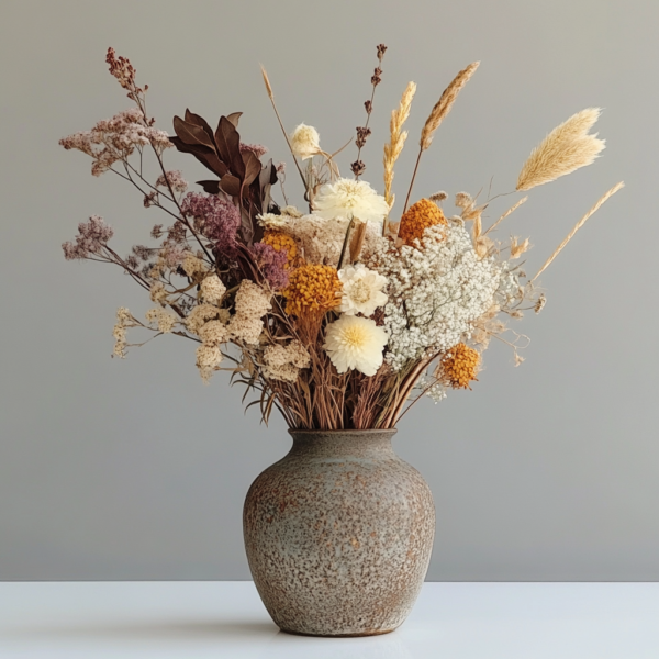 Dry flower arrangement in vase large 249 ca