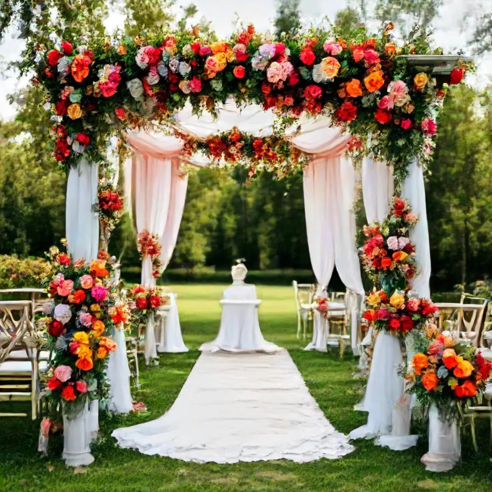 wedding arch flowers in Kitsilano