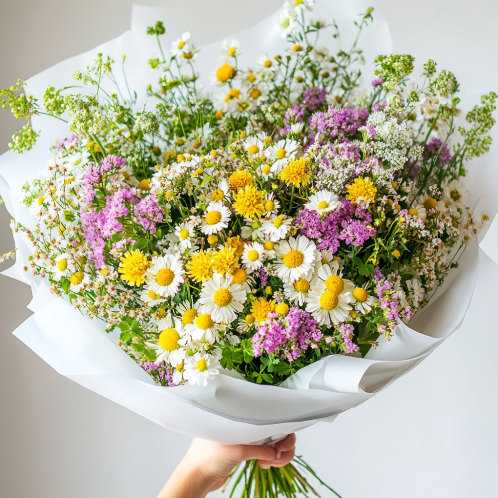 Summer flowers rustic bouquet