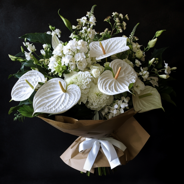 White anthurium bouquet