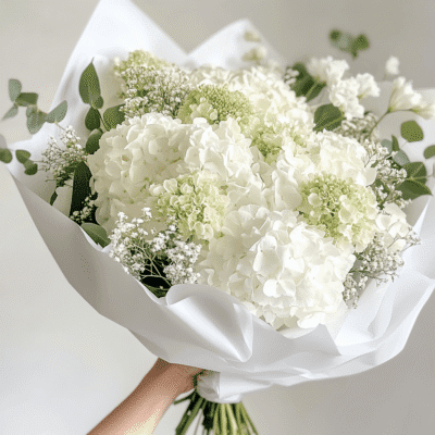 White Cloud Hydrangea Bouquet