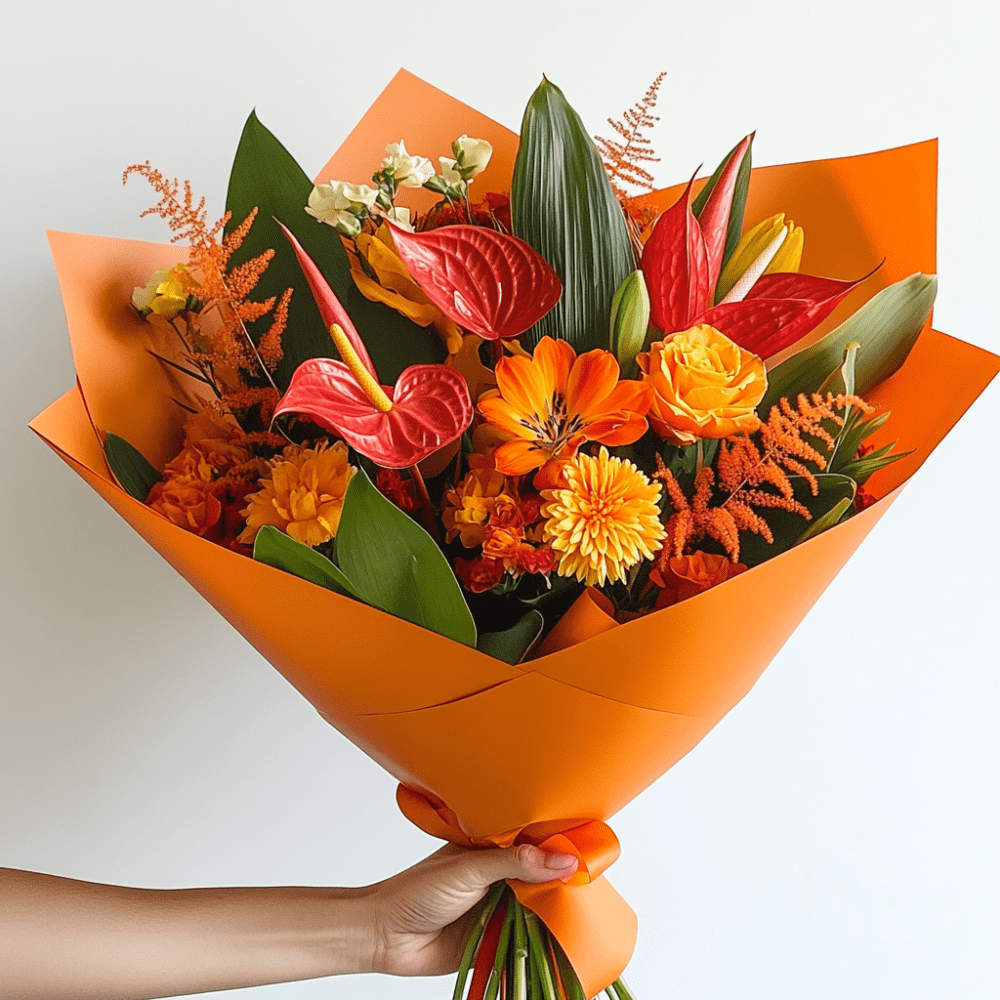 Tropical Orange Jungle Bouquet
