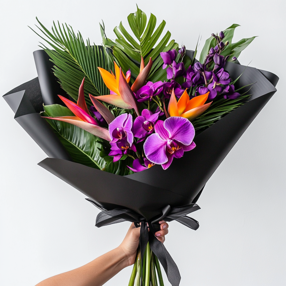 Elegant tropical phalaenopsis bouquet