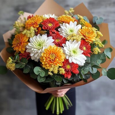 Mums Mono Bouquet