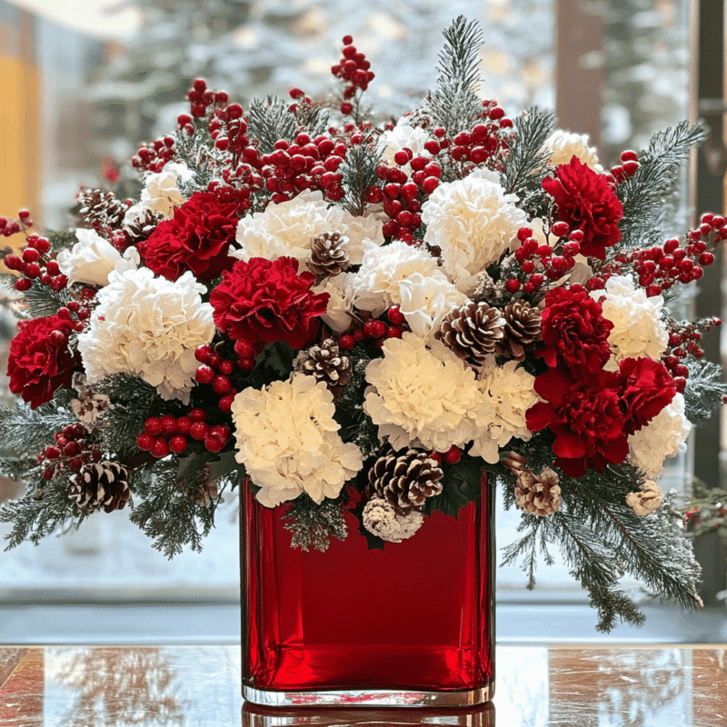 Small Christmas Table Arrangement