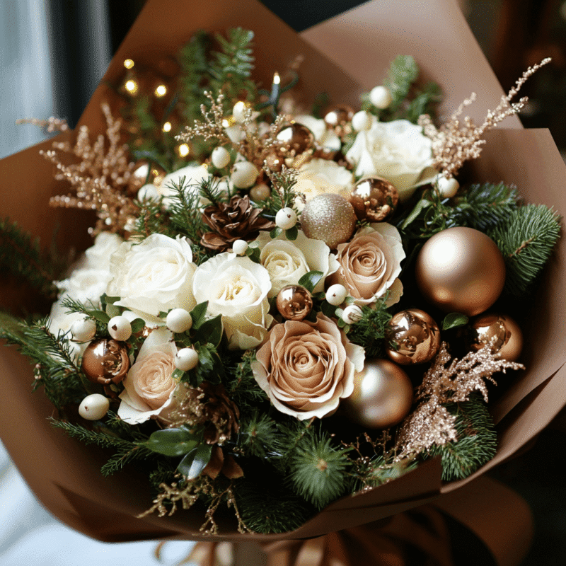 Golden Christmas Bouquet