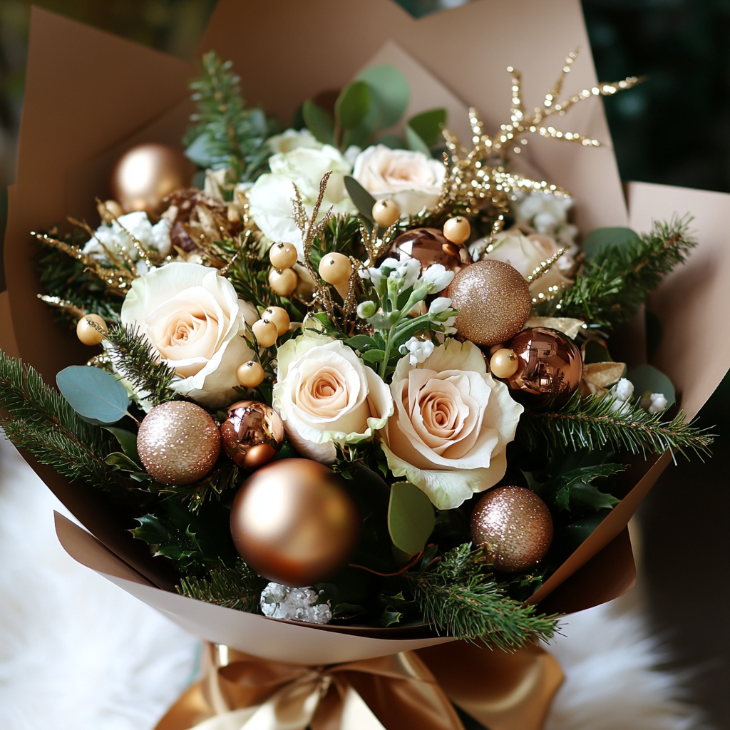 merrylen_lage_christmas_bouquet_with_greens_and_roses_and_glass_ddf29130-21ee-40c6-8300-71c99c862ec3
