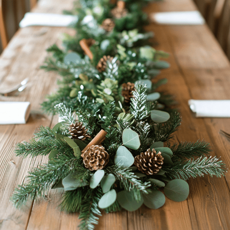Christmas Simple Rustic Centerpiece (variable lenght)