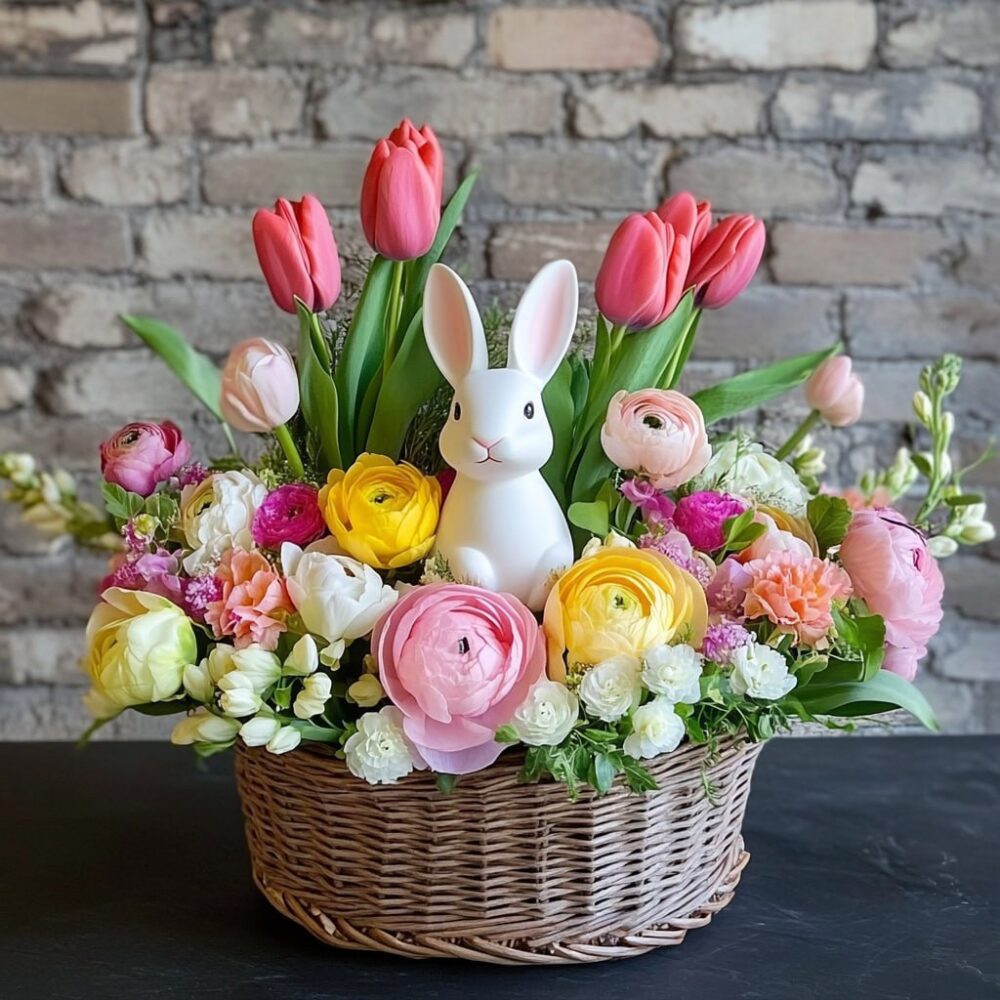 Bunny’s Garden Bloom Easter Basket
