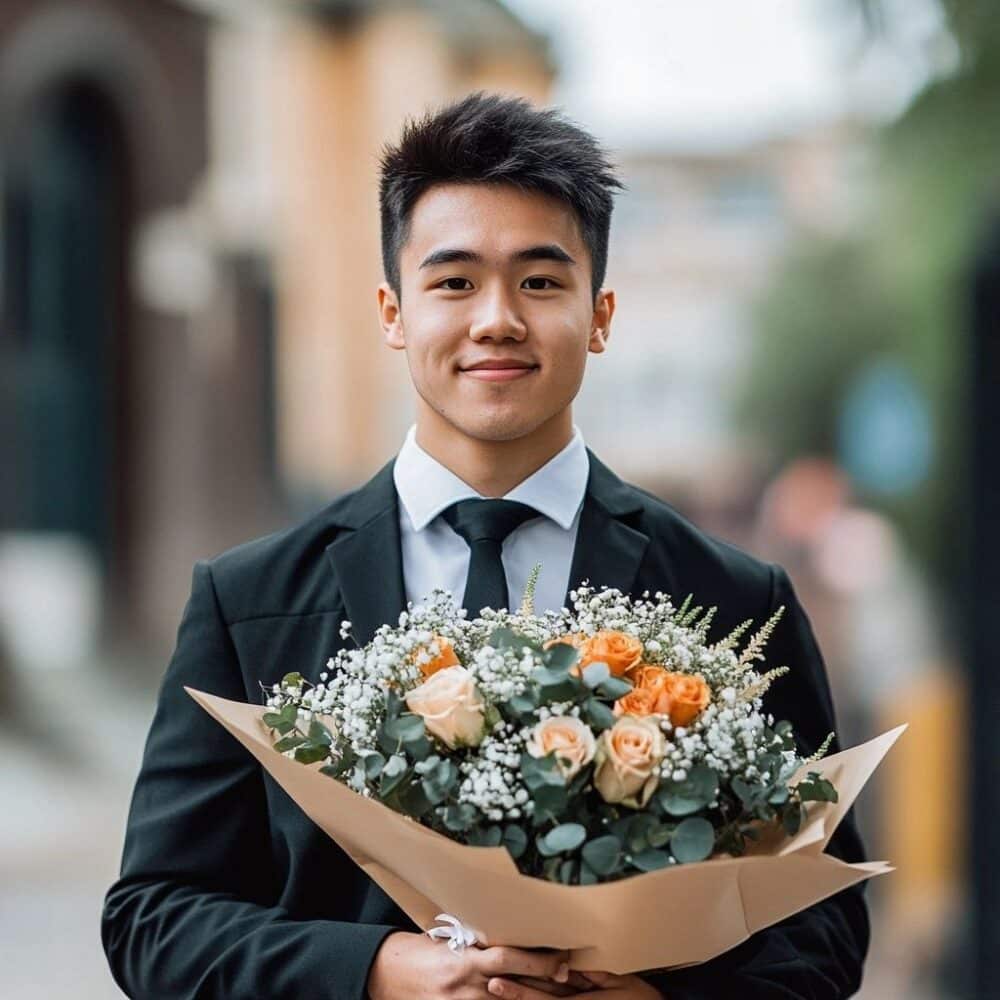 Peach Honor Graduation Bouquet