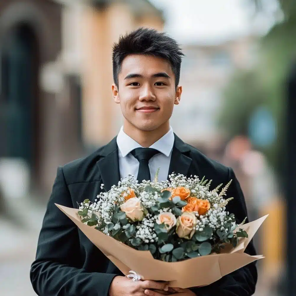 Peach Honor Graduation Bouquet