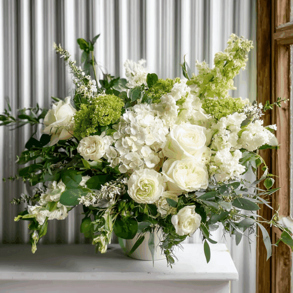 All White Elegance Arrangement