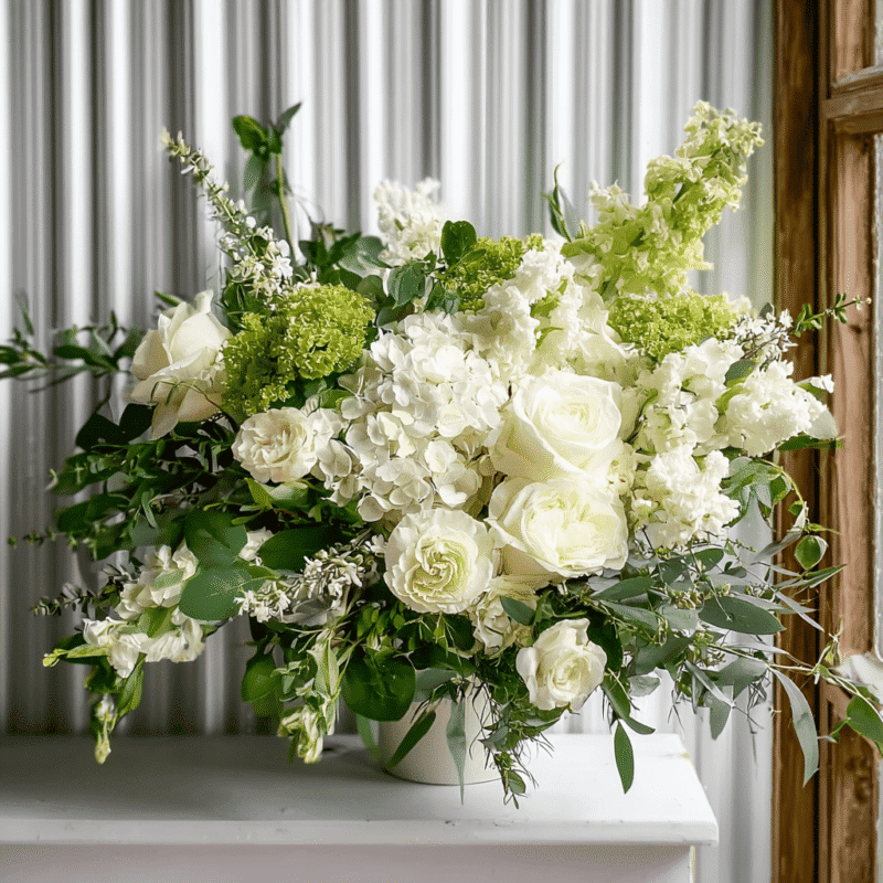 All White Elegance Arrangement