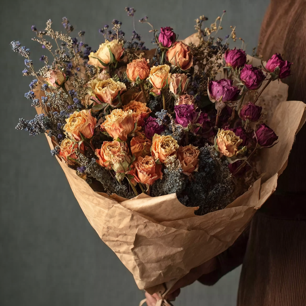 merrylen_httpss.mj.runQTKeLPRqzdU_a_bouquet_of_dry_roses_and_li_3e8fc277-8cd0-41b3-8226-8f8d2bb3abf8