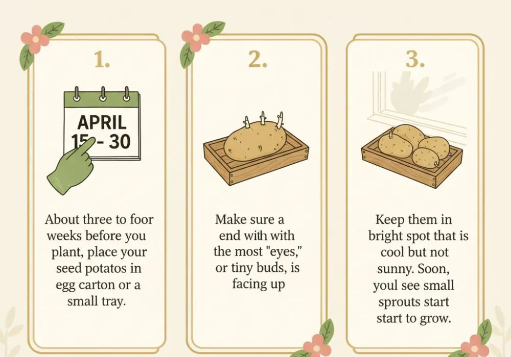 Chitting potatoes BC