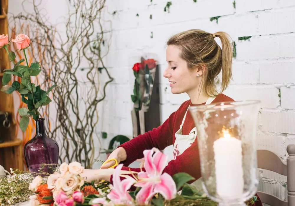 Holiday floral arrangements