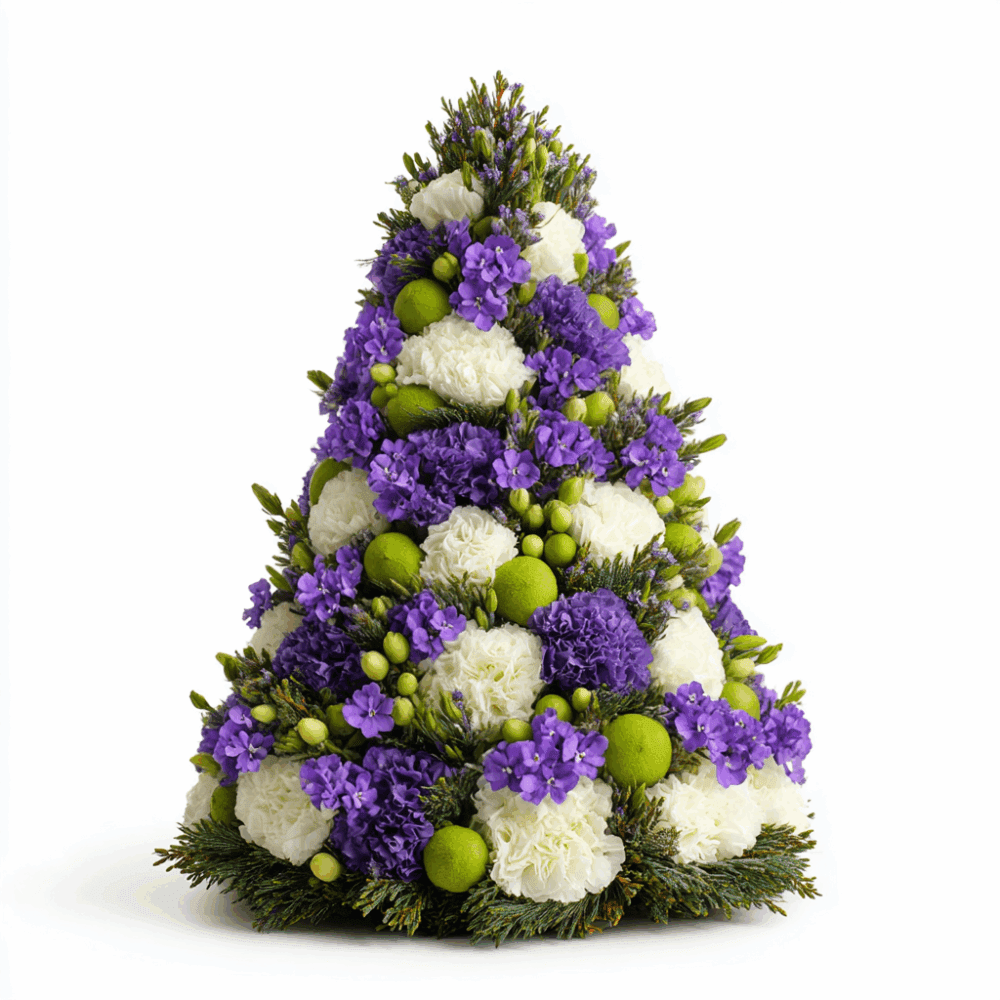 Christmas Violet Frost Tabletop Tree