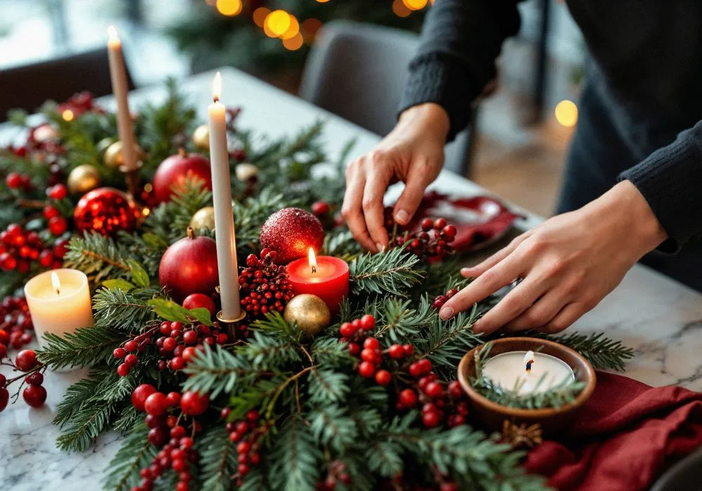 centerpieces christmas tables ideas