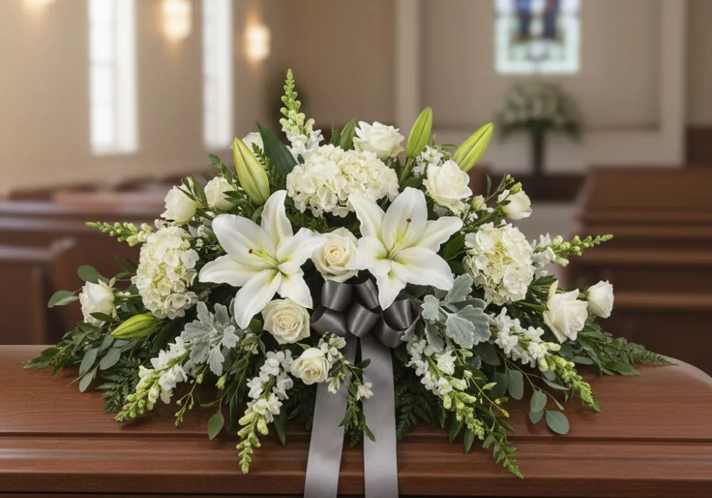 funeral flowers for casket