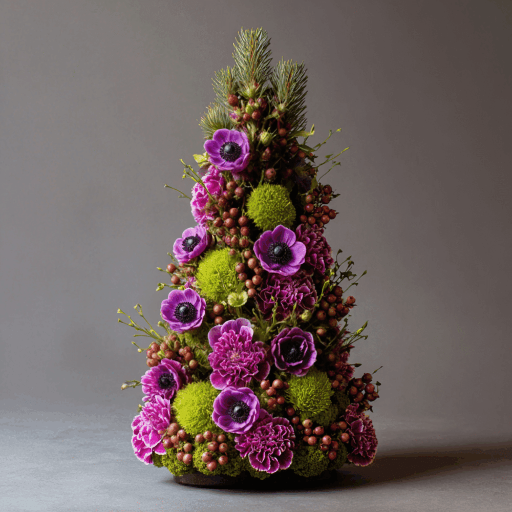 Christmas Violet Moss Tree