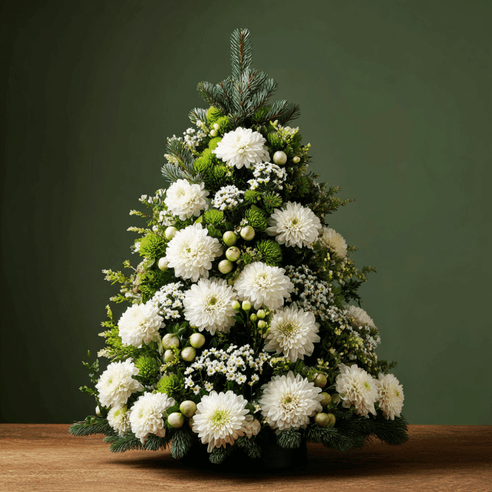 Christmas Snowy Evergreen Tree