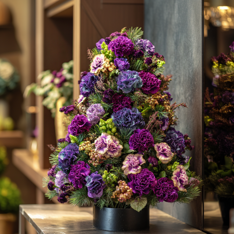 Christmas Amethyst Velvet Tree