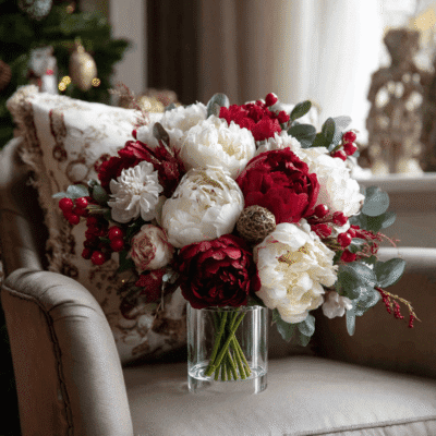 merrylen red and white christmas peonies luxury bouquet 2b2bf347 cef1 4799 a8dd db826d5d47af