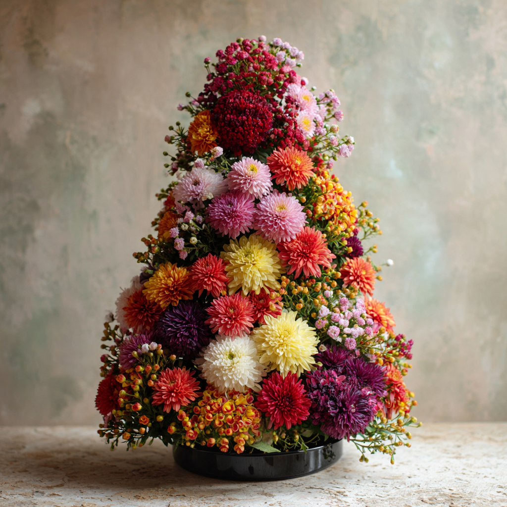 merrylen_spray_mums_arrangement_in_shape_of_christmas_tree_–v__366add36-1dd8-46d4-8d7f-bebebf473f54