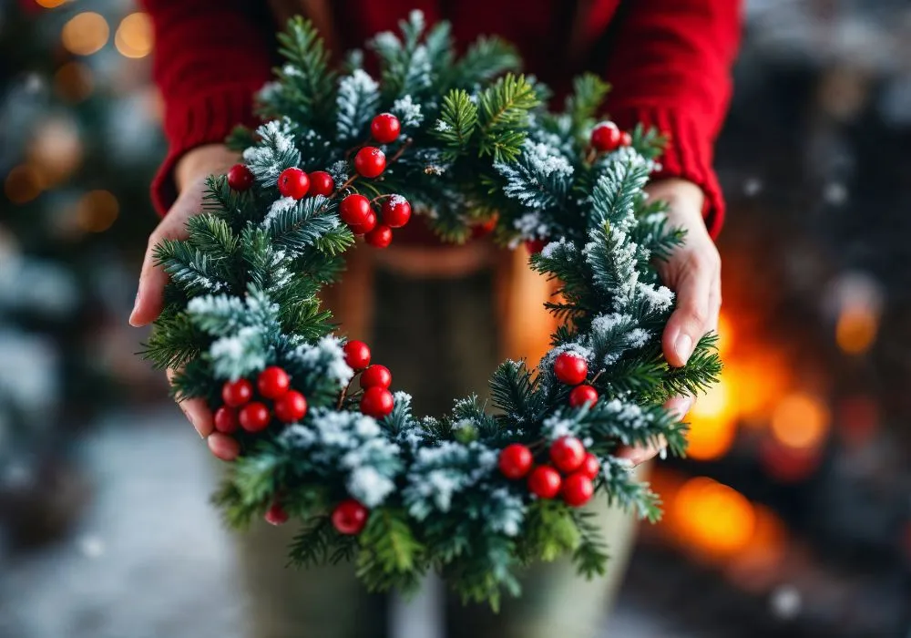 outdoor christmas wreaths and garland