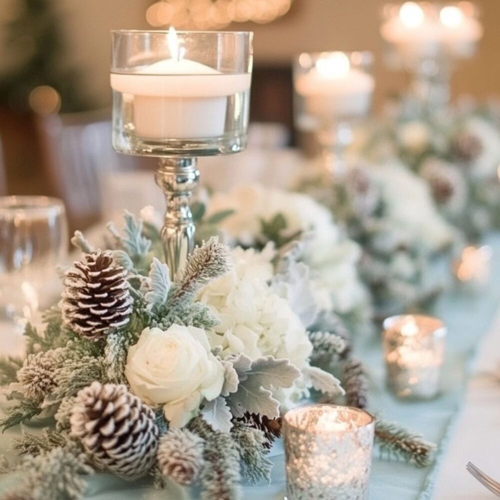 Christmas Snow-White Table Garland