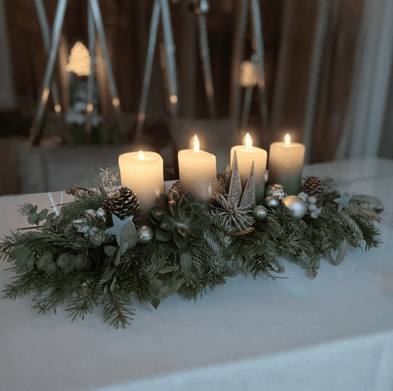 Christmas Glow Succulent Centrepiece